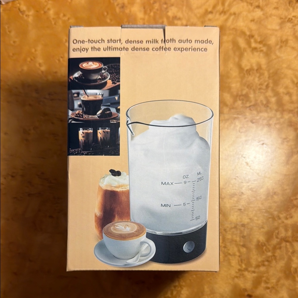 Electric Milk Frother with Black Base